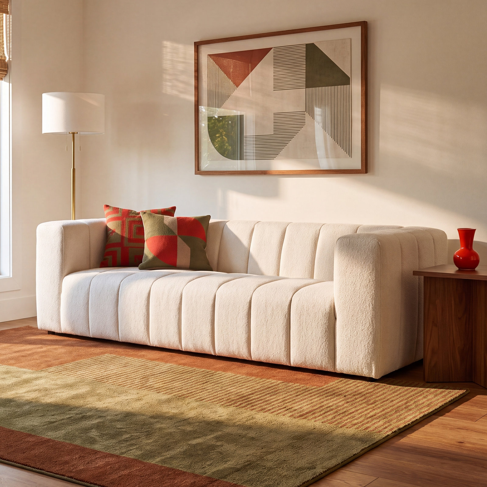Bowry 89'' Upholstered Sofa, Fayette Cloud