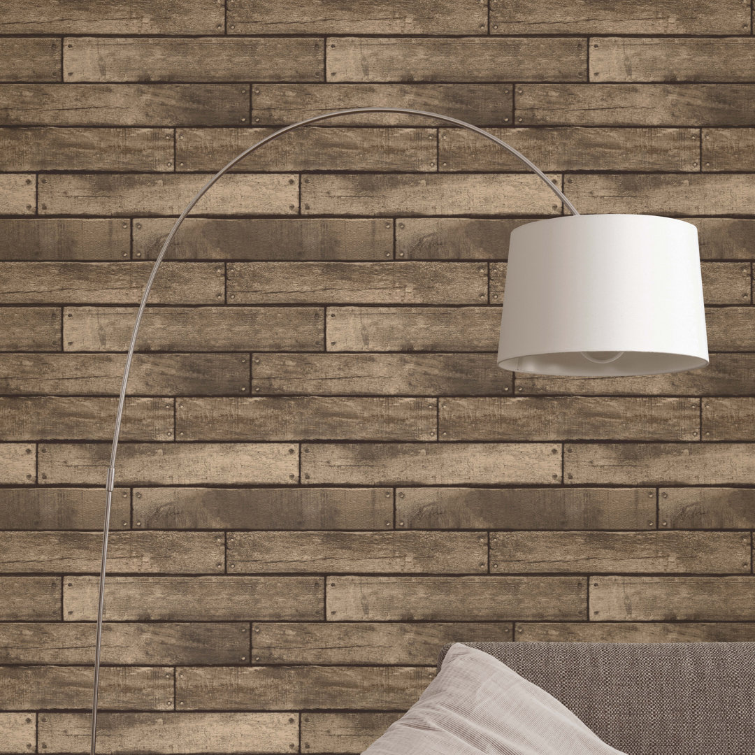 Distinctive Wooden Plank Sidewall 10m x 52cm Wallpaper Roll
