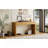 Curved Console Table With Storage, Wooden Entryway Table With 2 Drawers, Farmhouse Rustic Console Tables For Entryway, Hallway, Living Room, Natural-1657129356