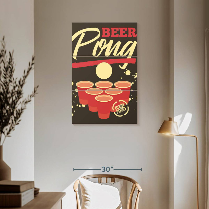 Pong à bière Tergel Vintage, H 57 po x l 36 po