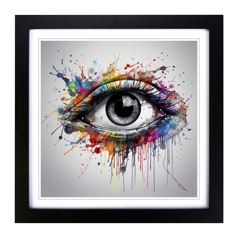 Single Picture Frame Print on Wood, Black