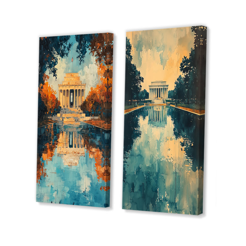 Lincoln Reflections of Freedom III - Collection d'art mural 2 panneaux, H 28 po x l 25 po, Toile tendue, Ne s'applique pas