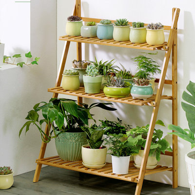 Ketron Solid Wood Plant Stand 3 Tier