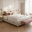 Velvet Ottoman Bed, Glam Upholstered Storage Frame With Trim-343399873-341336520