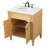 Rivers 30'' Single Bathroom Vanity with Carrara Marble Top-73359944