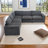 Brinsley 141.5" Linen Modular Sectional Sofa-1555940921
