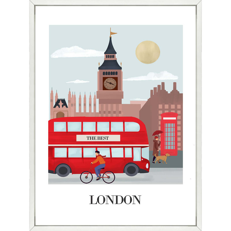 Affiche de voyage de Londres - encadrée, Small