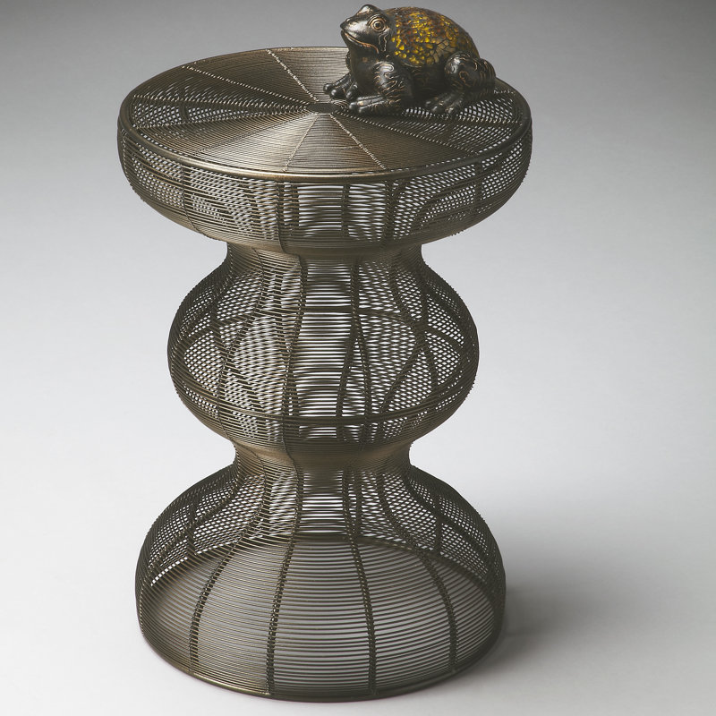 Angeline Round Metal 13.25"W Side Table