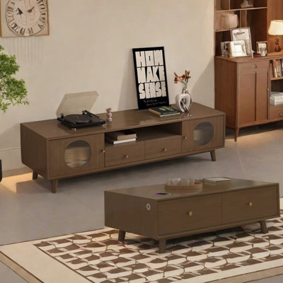 Combinaison simple de table basse et de meuble télé
