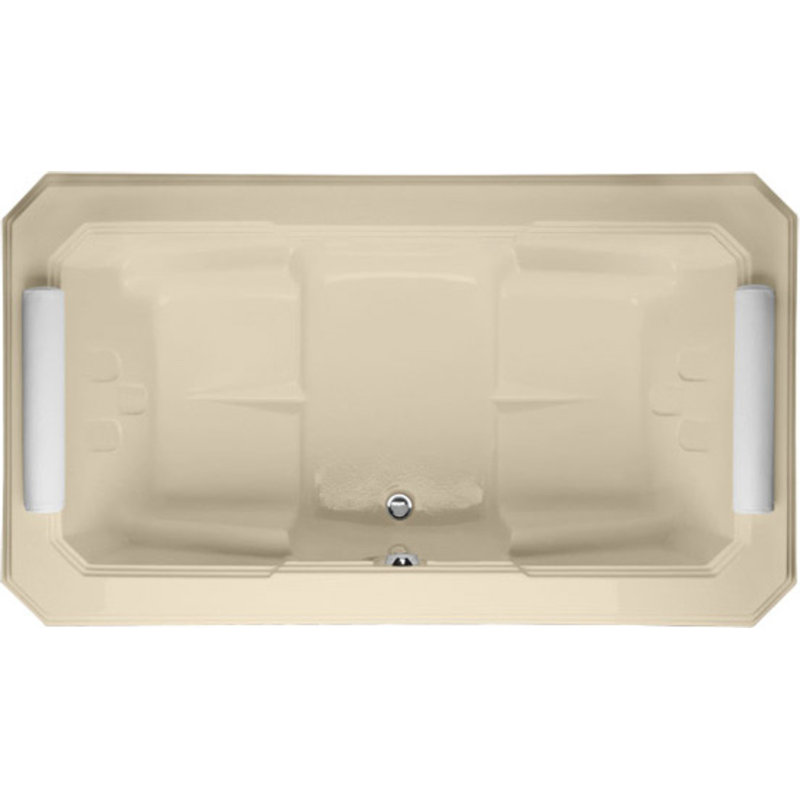Mystique 78'' L Soaking Bathtub, Bone, White