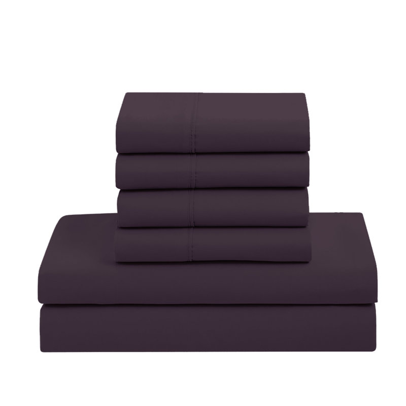 Ensemble d'édredon et de draps de couleur unie toutes saisons pour lit dans un sac 5 pièces / 7 pièces par Sweet Home Collection