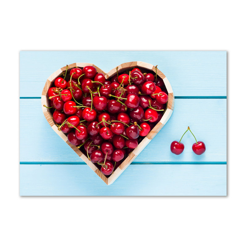 Heart From Cherry - Wrapped Canvas Print