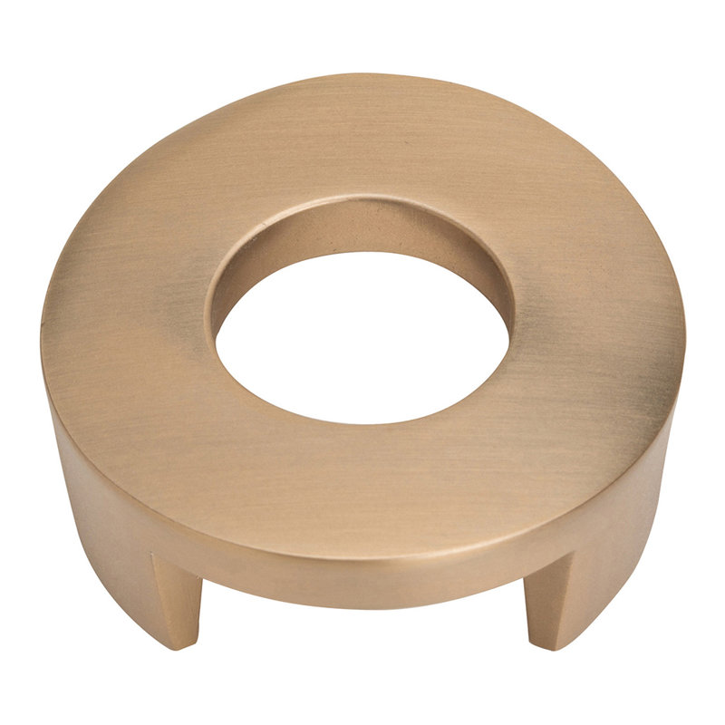 Champagne Brushed Nickel Round Modern Cabinet Knob