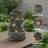 Pure Garden Tabletop Waterfall Fountain with Cascading Rock and LED Lights - Resin Tiered Stones for Office, Patio, and Home Decor