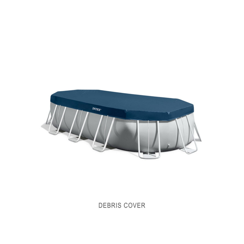 Intex Oval Frame Set Pool 48 H x , with Pump Included, 48" H x 240" W x 120" D