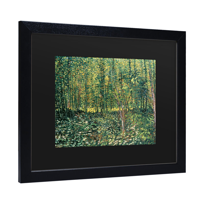 Art mural sur toile tendue - Vincent Van Gogh «Trees and Undergrowth, 1887», art mural pour salon, chambre à coucher ou bureau - 11 x 14