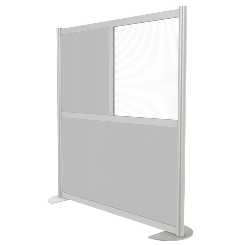 Cloison 3 panneaux Orrie, Gris, Standard