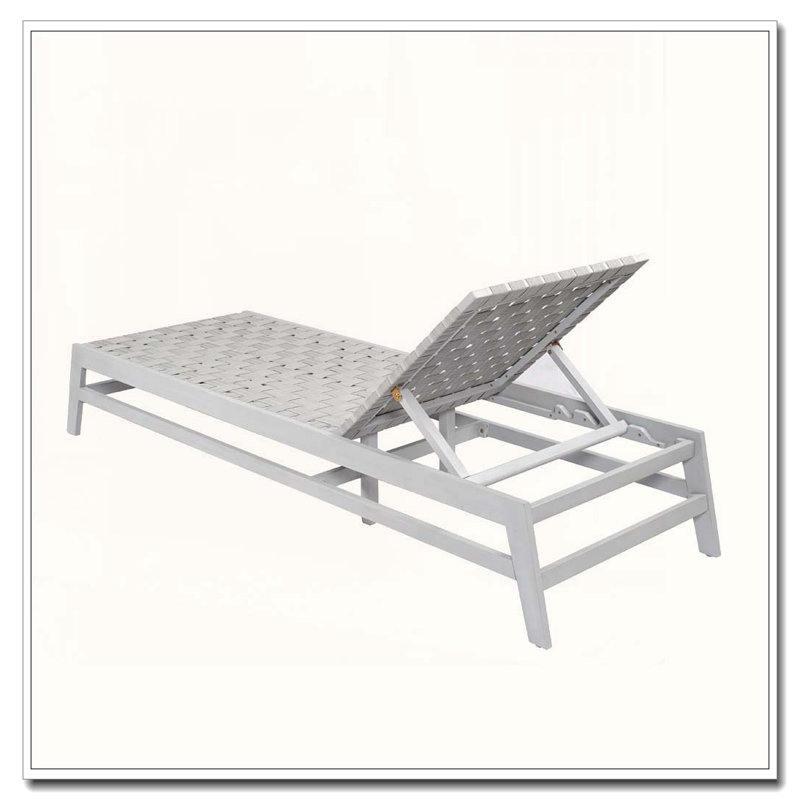 Outdoor Rope Chaise Lounge, Grey,LIGHT GREY