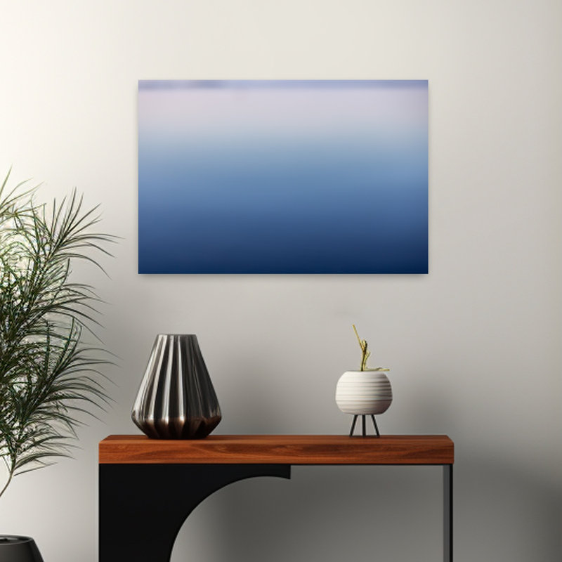 Art contemporain, paysage contemporain abstrait, coucher de soleil, H 16 po x l 24 po