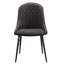 Chaise d'appoint rembourrée Belview en gris et noir (ensemble de 2)