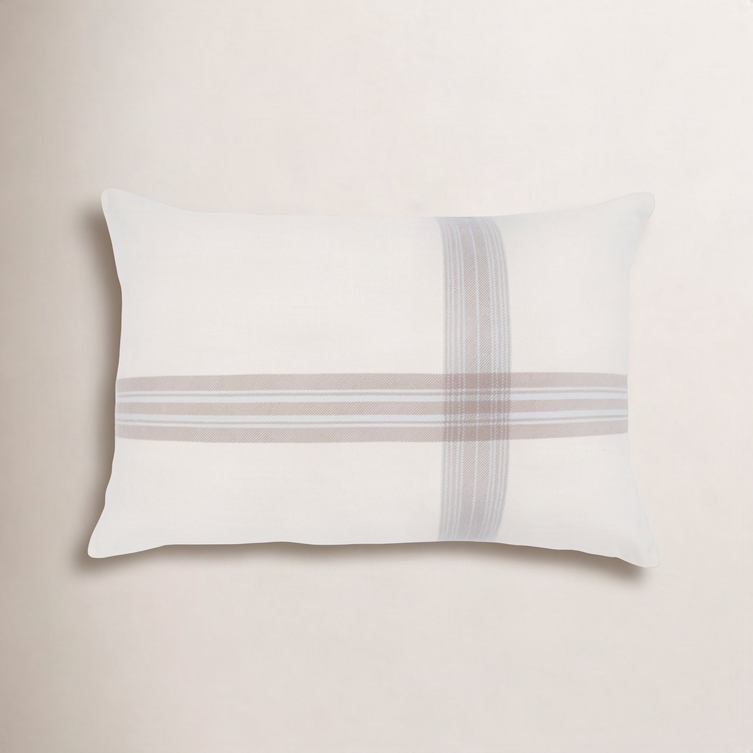 Geneva Plaid Cotton Lumbar Throw Pillow, 28"H x 36"W