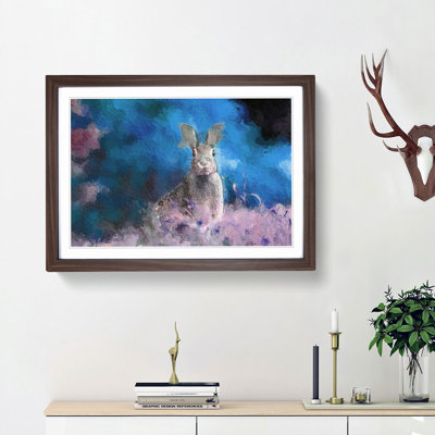 Curious Hare in Abstract - Framed Print
