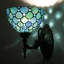 Lampe de chevet murale en verre coloré 8 x 10,5 x 11 pouces Tiffany pour couloir (style perle bleu mer)-1389044875-1389044874