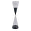 Triangular Shape 90 Minute Hourglass  4.5" x 4.5" x 15.5"  Gray/Black