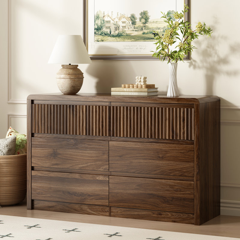 Commode 6 tiroirs Modern, Brown