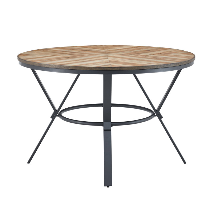 Indoor Dining Round Table With Metal Legs