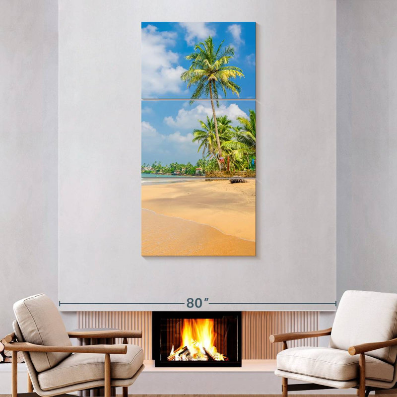 Exotic Summer Palm Trees, 75" H x 36" W
