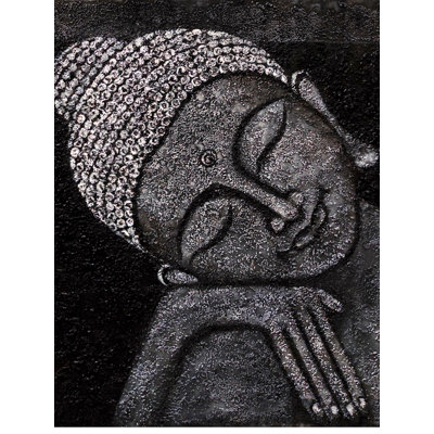 Lord Buddha Texture Art | Mixed Media On Canvas | Painting By Akash Bhisikar