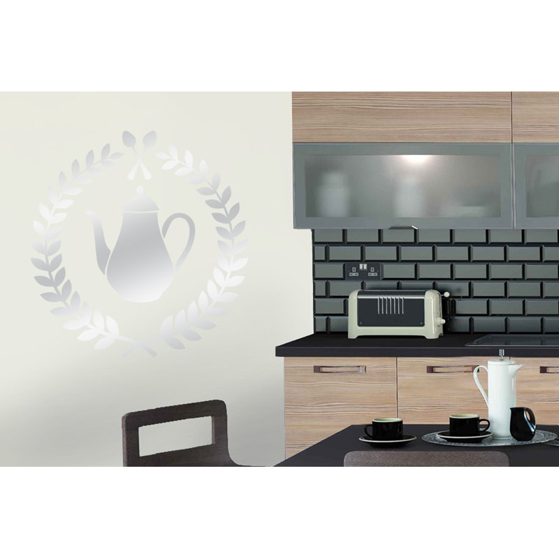 Food & Beverage Wall Decal, Medium, Shiny Silver