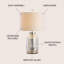 Lampe de table en verre 25 po Langworthy