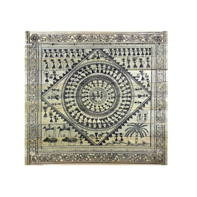 Peinture Saura sur feuille de palmier | Paata, peinture de l'Orissa