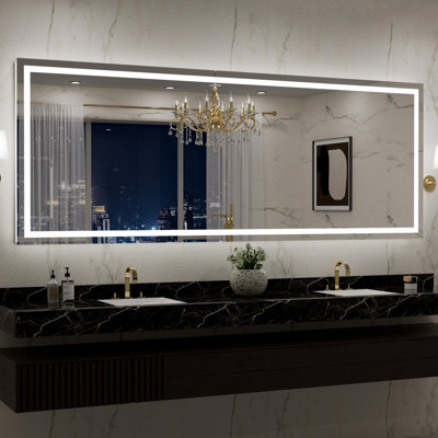 UL Certified Front & Back LED Anti-Fog Tempered Glass Bathroom Vanity Mirror