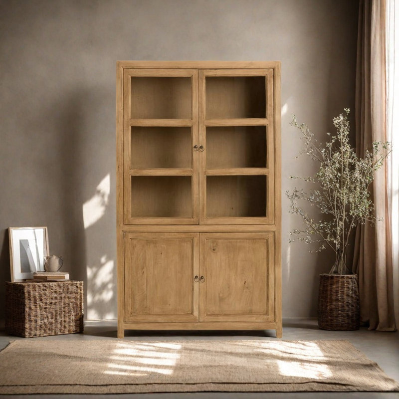 Bibliothèque rustique de style européen
