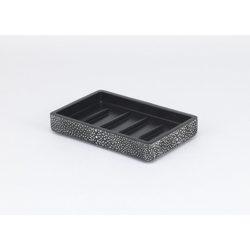 Samurai Soap Dish, Shagreen Midnight Black