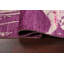 Tapis unique mauve / blanc noué à la main nouvel âge 4 pi 6 po x 6 pi 1 po