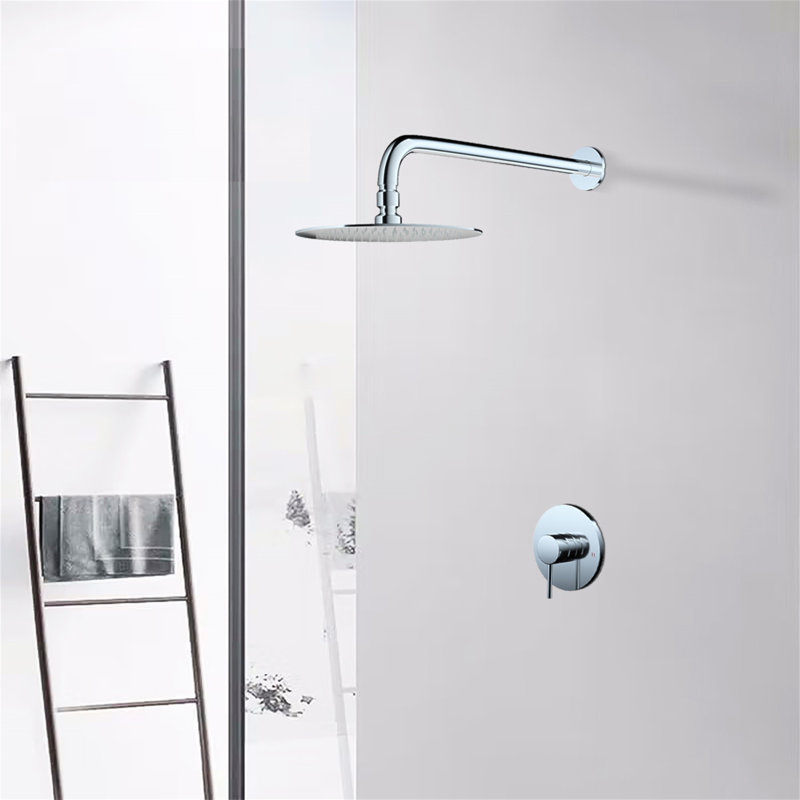 Robinet de douche mural (valve incluse), Chrome chrome