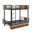 Lit mezzanine en métal configuré avec une disposition simple TG sur simple TG-622363455