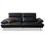 Canapé modulaire noir en similicuir-417716614