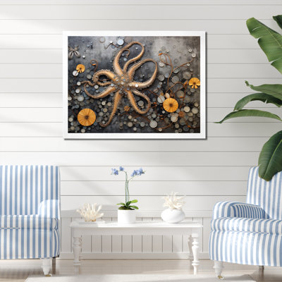 Portrait de pieuvre mystique brune, peinture I