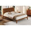 Lit plateforme en bois de bambou de style Mid-Century avec support en lattes de bois-1877752128