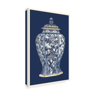 " Blue And White Porcelain Vase I " by Vision Studio