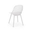 Chaises d'extérieur en polypropylène blanc-312688943