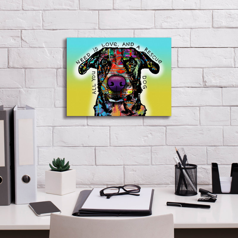«Love and Rescue» par Dean Russo Studios, art mural sur toile, H 12 po x l 16 po