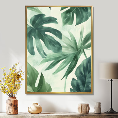 «Palm Leaves In The Jungle II - Green Foliage», art mural