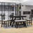 Damu 6 - Piece Dining Set, Dining Table with Storage Shelf and Bench and 4 Chairs-2057073959-2057073976