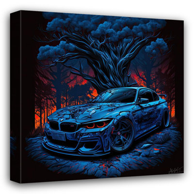 Reproduction sur toile tendue surréelle de la série 3 AMG II par Maki